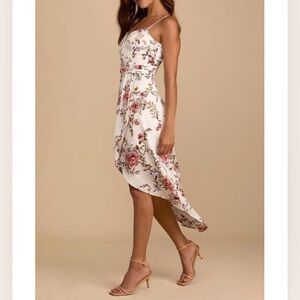 NWT Lulus My Favorite Day Floral Print Tulip Skirt Midi Dress Size XS